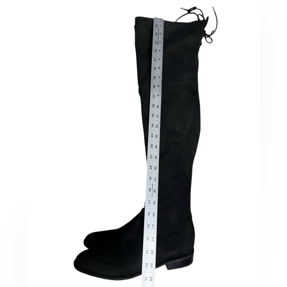 Marc Fisher Humor 2 Faux Suede Over-The-Knee Boots Black Size 8.5 Flat OTK - Picture 6 of 8